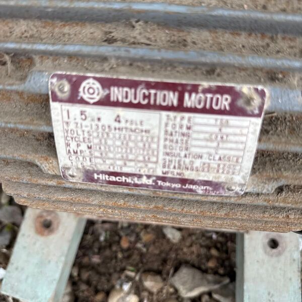 日立 INDUCTION MOTOR 71-1305電動モーター三相200V1.5KW