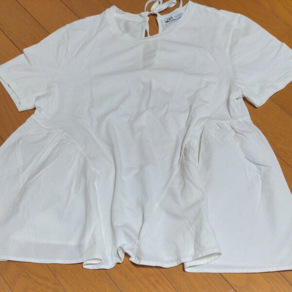 ZARA ペプラムトップス ホワイト