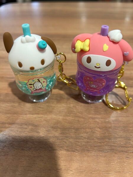 サンリオ マイメロディ ポチャッコ キーホルダー タピオカ キラキラ 2個セット