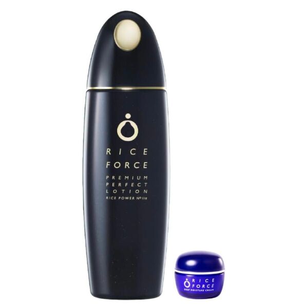 ライスフォース プレミアムパーフェクトローション120ml + ディープモイスチュアクリーム ミニ5g RICEFORCE