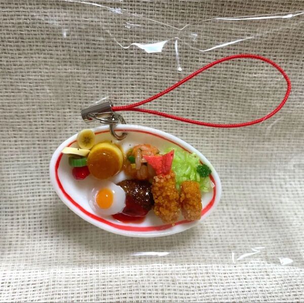 末武サンプル お子様ランチ ストラップ フェイク食品