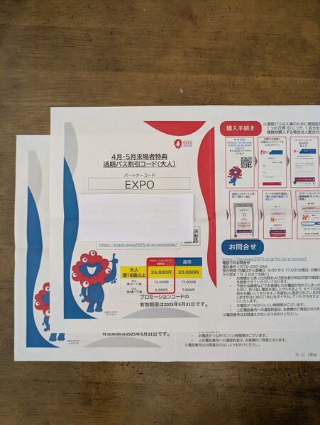 大阪 万博 通期パス 2名分 【即日発送可能】