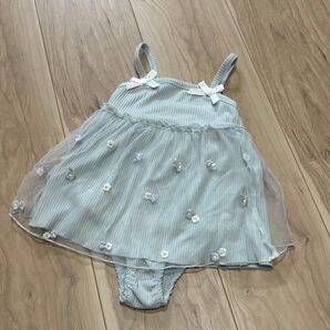 お花刺繍 チュール水着