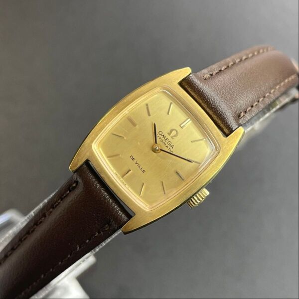 【良品 正規品】 オメガ 腕時計 デヴィル 自動巻きゴールド オートマティック 70年代 可動 アンティーク 【2505Ss10】