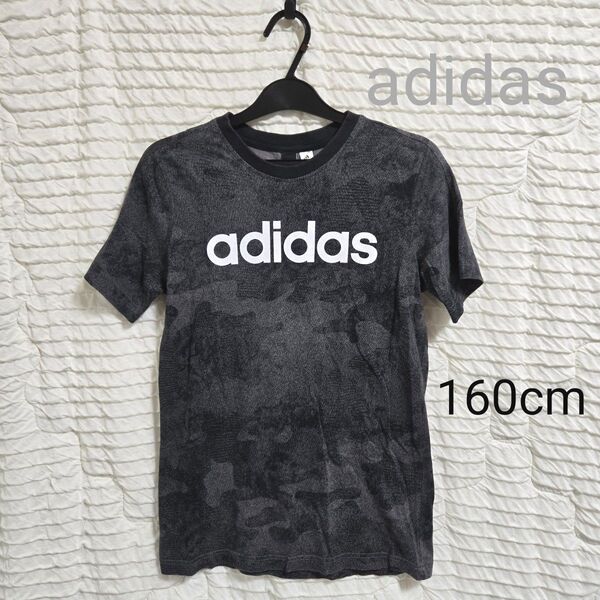 KIDS adidas Tシャツ 160cm グレー ブラック