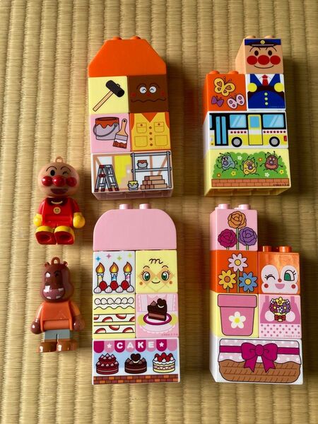 【中古】アンパンマン ブロックラボ ブロックと人形 まとめ売り