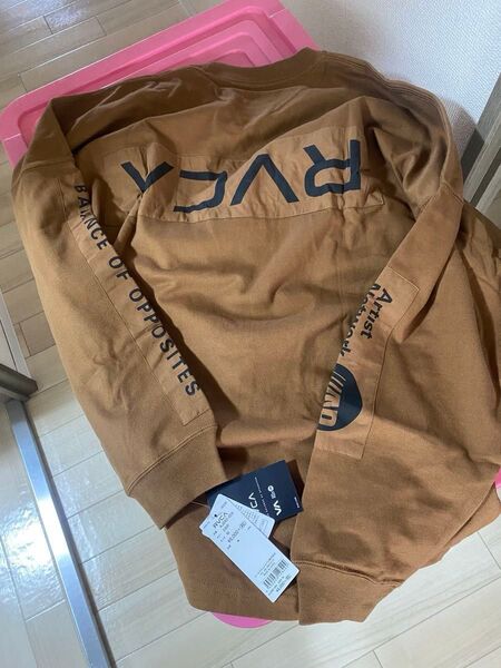 ルーカ RVCA ロンT オーバーサイズ M ブラウン 長袖カットソー