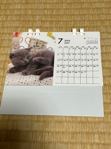2025年 卓上カレンダー ネコ