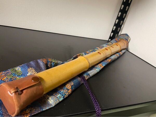 真山 尺八 和楽器 ケース付き 約55cm