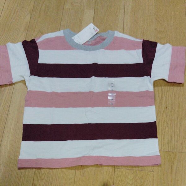 UNIQLO 120cm Tシャツ ボーダーTシャツ ボーダー 半袖 タグ付き 新品 未使用 綿100%