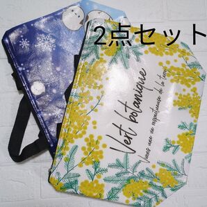 シマエナガ ミモザ 保冷バッグ 2点セット