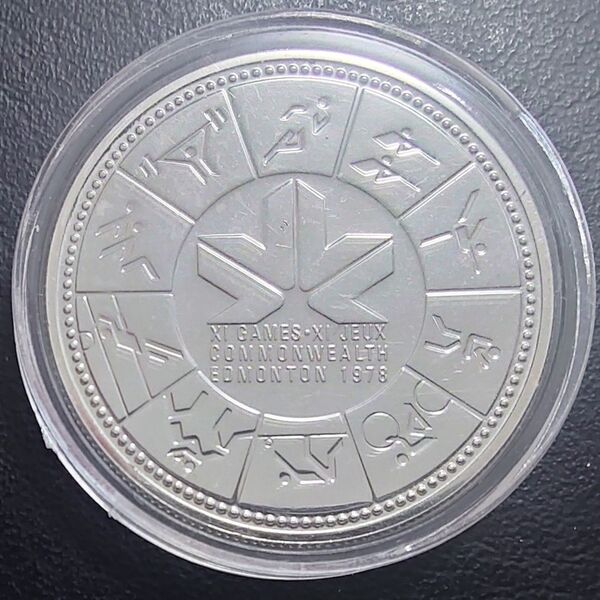 1978年 カナダ銀貨 1ドル コモンウェルスゲームズ記念銀貨 プルーフ銀貨