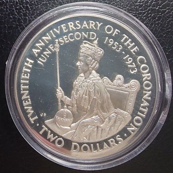 1973年 クック諸島 エリザベス2世戴冠式20周年記念銀貨 silver925