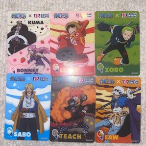 ワンピース onepiece サーティワン カード ルフィ ゾロ ロー ティーチ サボ くま ボニー