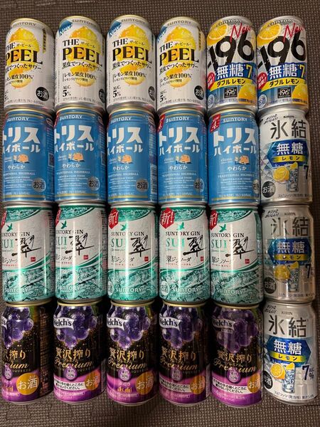 ザピール -196 無糖 ダブルレモン トリス ハイボール 氷結 翠ジンソーダ 贅沢搾りプレミアム ぶどう 詰め合わせ 24本