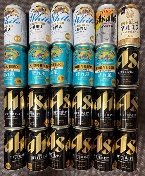 キリン 一番搾り ホワイトビール アサヒ生ビールマルエフ スーパードライ生ジョキ缶 晴れ風 ザビタリスト 詰め合わせ24本