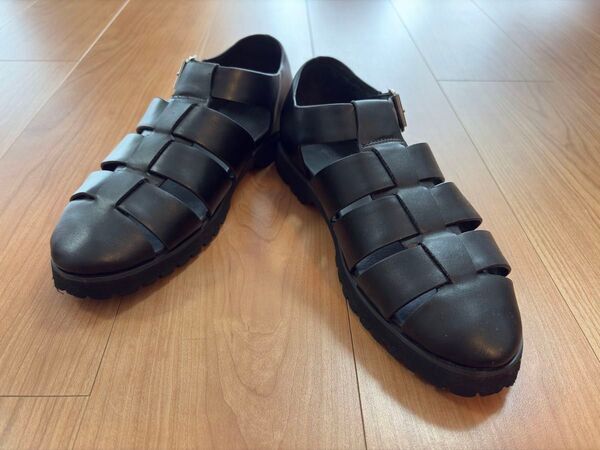 【約2万円美品!】B&Yユナイテッドアローズ グルカサンダル 黒/ブラックレザー 26.0cm
