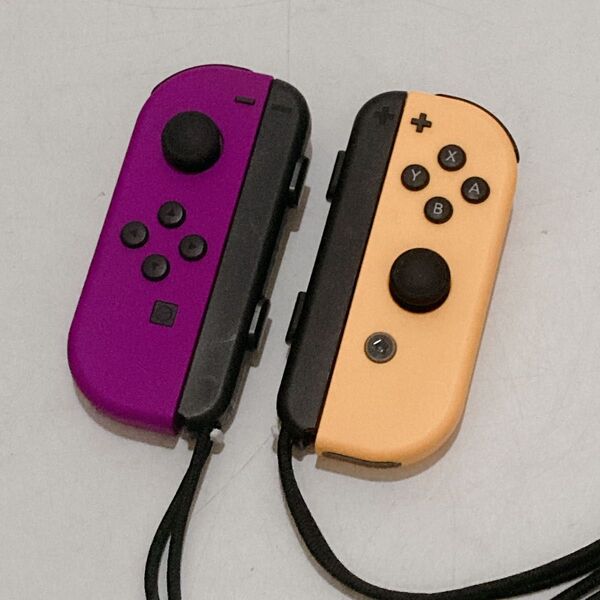 Switch ジョイコン ネオンパープル ネオンオレンジ 左右 純正品 ストラップ付き