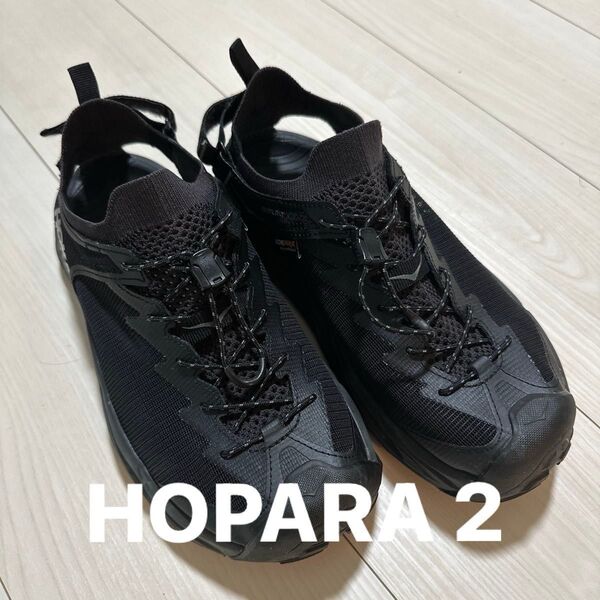 HOKA HOPARA2 ホカオネオネ サンダル 26 ブラック