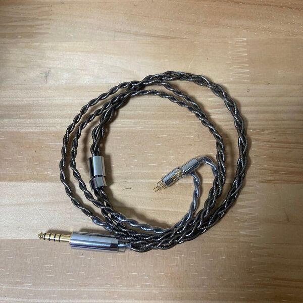 eachdiy 7n純銀+グラフェンワイヤー+0.1%パラジウム線 4.4mm 2pin 0.7m イヤホンケーブル 中古美品