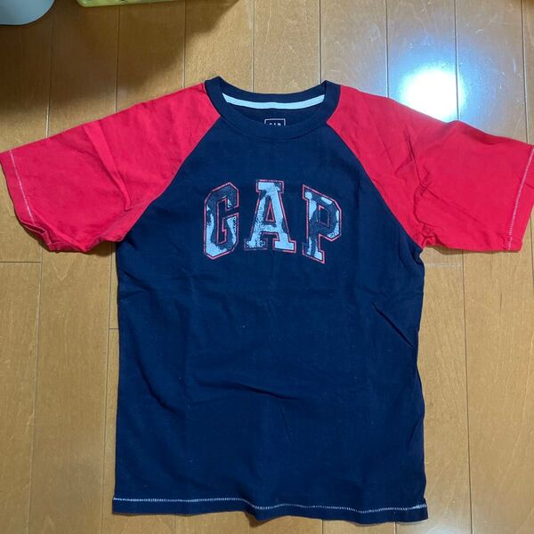 GAP ラグランTシャツ ネイビー レッド キッズ