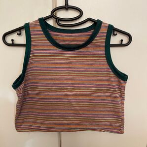 UR STUDIO ショート丈 タンクトップ ミックスカラー