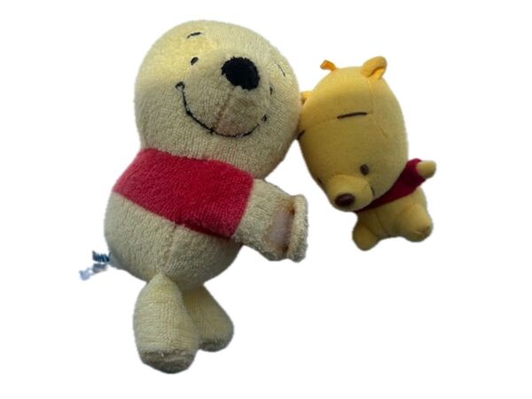 Disney ディズニー くまのプーさん 抱っこ 抱きつき マジックテープ ぬいぐるみ 2個 まとめ売り マスコット ベビー
