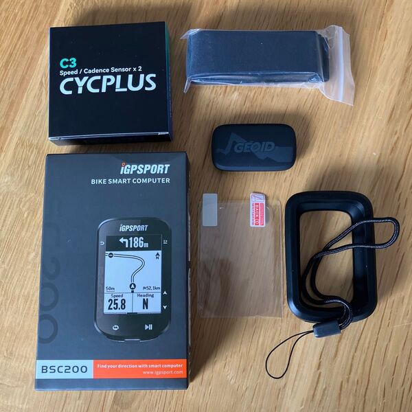 【未開封】iGPSPORT BSC200+センサー+ケース・フィルム セット