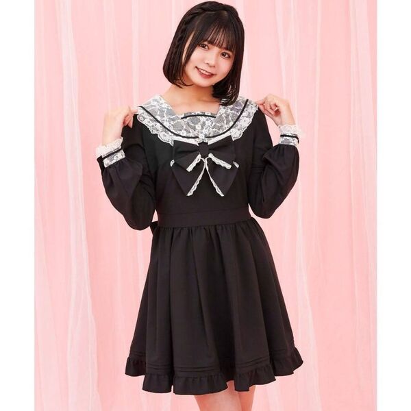 Secret Honey シークレットハニー セーラーワンピース 黒