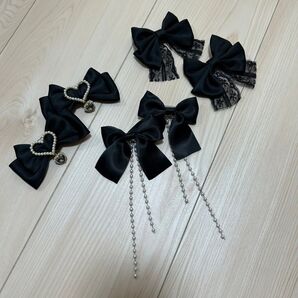 ROJITA&Ank Rouge 髪飾り3点セット リボン 黒