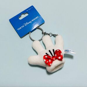 ディズニー ミニー 手 キーホルダー キーチェーン バッグチャーム ディズニーランド ミニーちゃん 新品