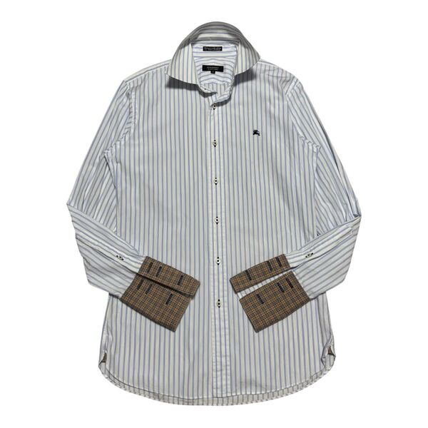 BURBERRY BLACK LABEL バーバリーブラックレーベル カフスシャツ メンズ サイズ38 M相当 ノバチェック