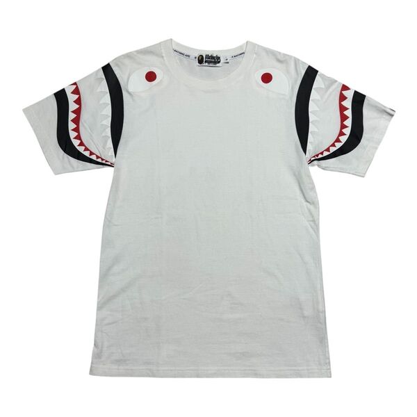 A BATHING APE アベイシングエイプ BAPE Shark Shoulder Tee シャーク柄 Tシャツ サイズS