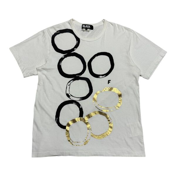 BLACK COMME des GARCONS ブラックコムデギャルソン サークル柄 グラフィックTシャツ レディース サイズL
