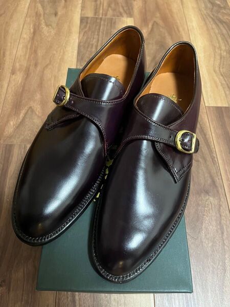 新品 オールデン コードバン 954 US8D Alden モンクストラップ シングルモンク