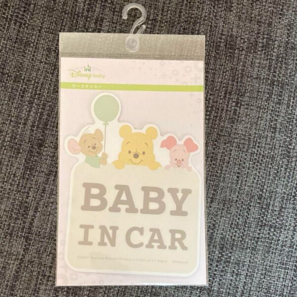 【新品未使用】BABY IN CAR ステッカー ディズニー くまのプー 車 Disney