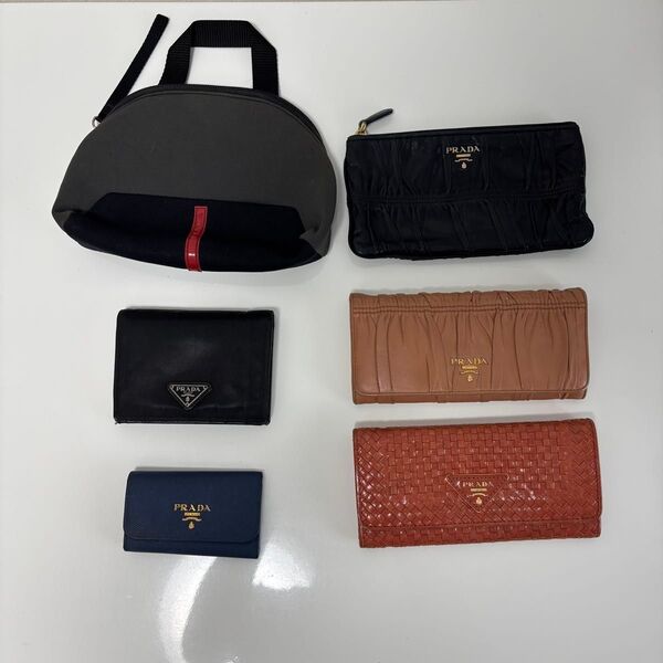 6セット売りPRADA プラダ ポーチ 財布 長財布 ブランド財布 小物 キーケース