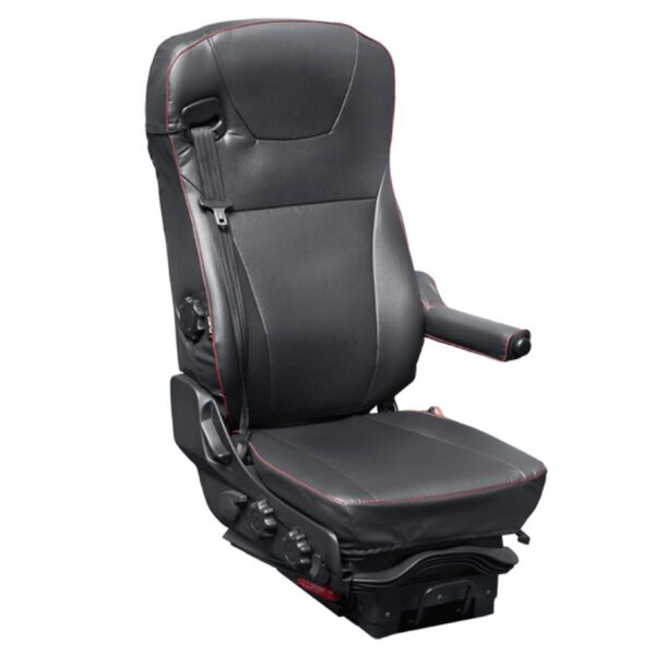 新品,三菱純正, シートカバー, スーパーグレート,2017年式, 2名定員, 革調、運転席・助手席セット,黒地,赤ライン