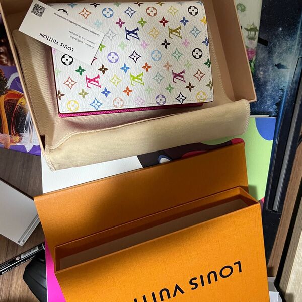 Louis Vuitton ルイヴィトン LV × TM パスポートカバー NM 村上隆パスポートケース マルチカラー