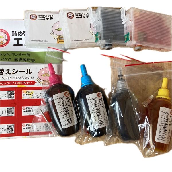 エコッテ エプソン 詰め替えインク カートリッジ MED-4CL. メダマヤキ