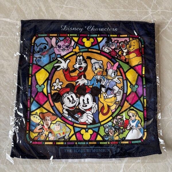 読売新聞 ディズニーキャラクター タオルハンカチ 未使用