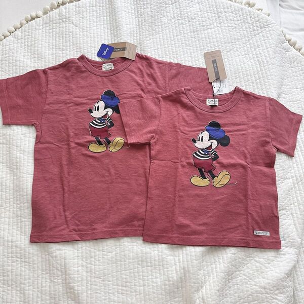 ミッキー お揃い リンク インパ FOキッズ 新品 未使用 タグ付き 110 140 男の子 女の子 レッド ディズニー 綿100