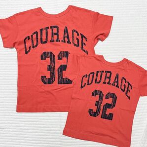 ブランシェス 新品 タグ付き 兄弟 お揃い リンク 綿 コットン 半袖 Tシャツ 男の子 女の子 110 140 オレンジ