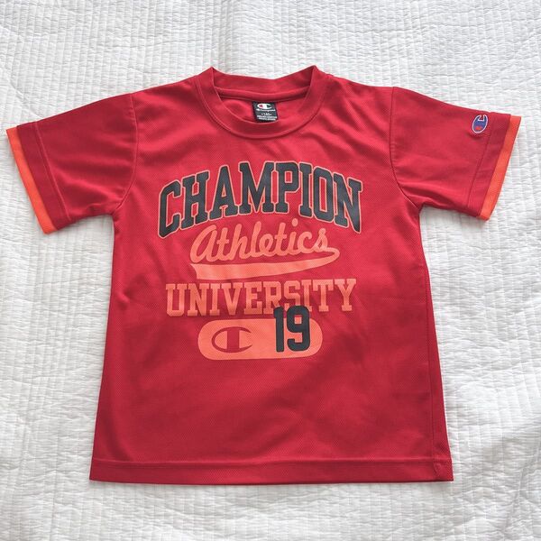 チャンピオン Tシャツ 半袖 半袖Tシャツ キッズ 赤 レッド 子供 男の子 女の子 速乾 夏 スポーツ ウェア 140
