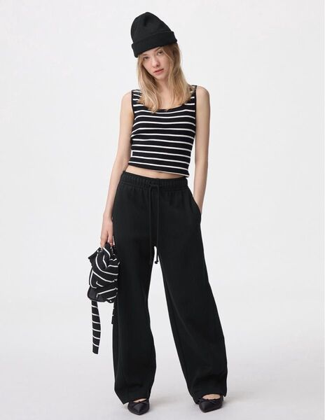 GU スウェットバレルレッグパンツ XS