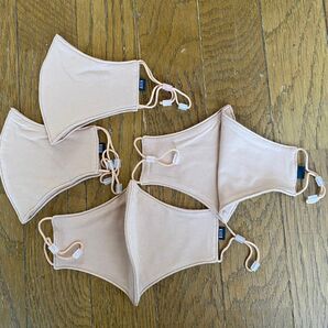 4枚セット マスク ベージュ フリーサイズ 綿