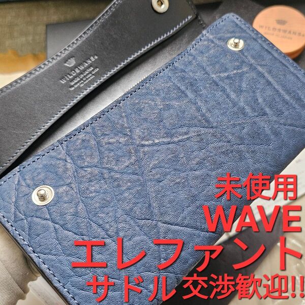 未使用!交渉歓迎!王冠ロゴ,,ウエイブ,WAVE,エレファント,ネイビー,サドルプルアップ,WILDSWANS,ワイルドスワンズ