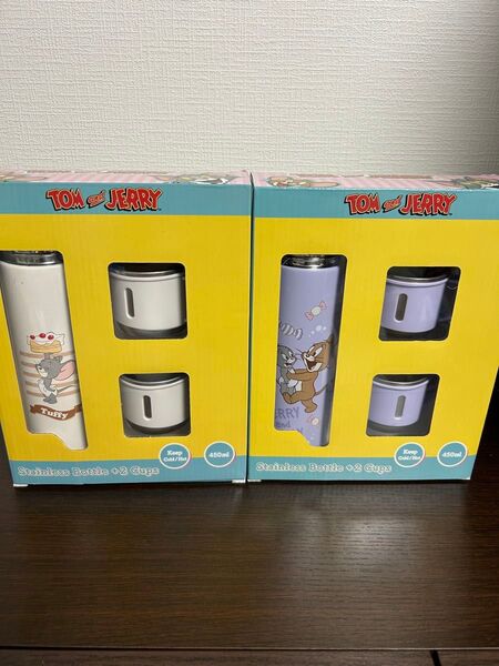 トムとジェリー stainless bottele +2 カップ付き 水筒全2種 セット