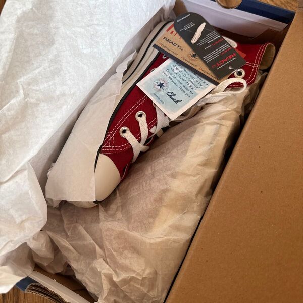 CONVERSE ALL STAR (R) HI レッド系 24.5cm コンバース オールスターハイ リアクト
