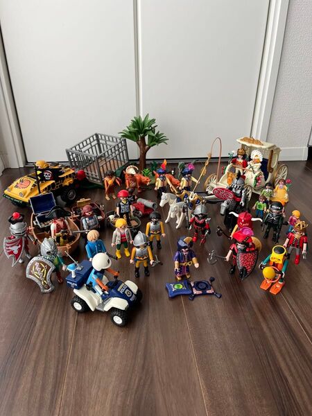 プレイモービルまとめ売りセット フィギュア多数 海賊船や馬車、サファリ等
